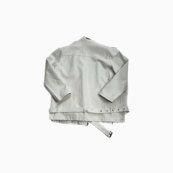 SIZE XL | FASHION NOVA OVERSIZED LEATHER JACKET (IVORY) - Picture 2 of 2